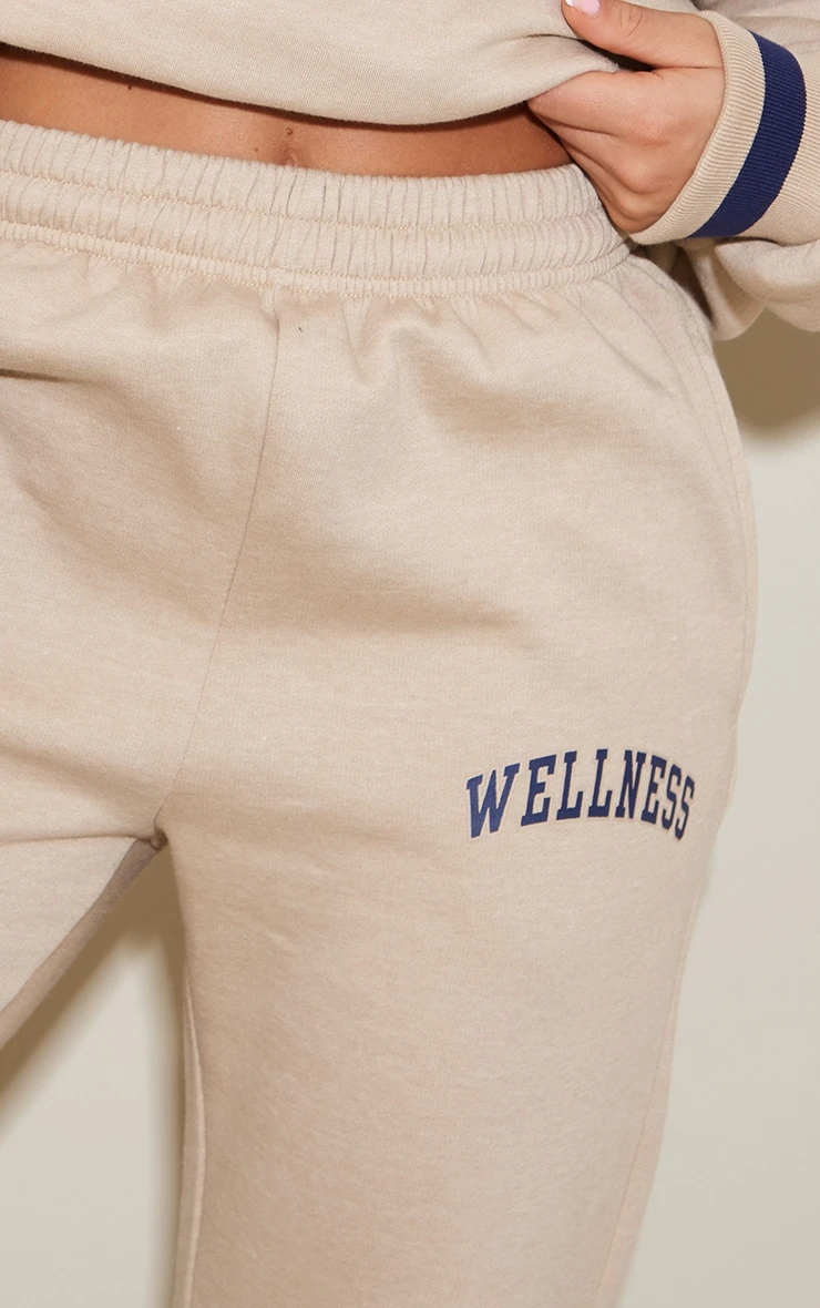 Prettylittlething Stone Wellness Printed Graphic High Waist Straight Leg Sweatpants Stone 4 Prettylittlething Stone Wellness Printed Graphic High Waist Straight Leg Sweatpants Stone - Image 4