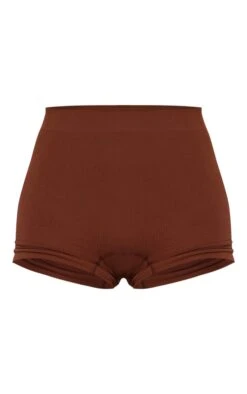 Prettylittlething Chocolate Rib Seamless Boy Shorts Chocolate -Prettylittlething 005f42eea1ed485dc885486024245e0f8c0d4dcb cmu6791 5