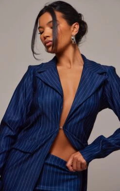 Prettylittlething Navy Pinstripe Stretch Woven Oversized Blazer Navy -Prettylittlething 00cd92d75f4fd1934044a177cc847e825a9e3061 cnh3050 4