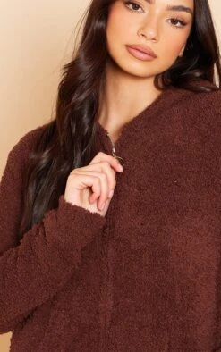 Prettylittlething Coffee Cosy Long Sleeve Zip Up Hooded Pajama Top Coffee -Prettylittlething 01b6f66bf972f3b153196e097e77fa6a47d2ae37 cng3828 4