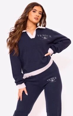 Prettylittlething Navy Venice Embroidered Collar Knitted Sweater Navy -Prettylittlething 02aa8d8975393c6f7ee3e88013212ccbd13aa4c3 cnf0282 3