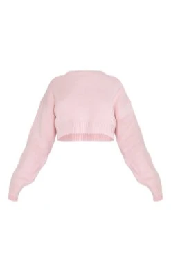 Prettylittlething Pink Cropped Freedom Sweatshirt Pink -Prettylittlething 03252cf32b2a4b0637d99dd6e9967d0d960946bf cng3167 5