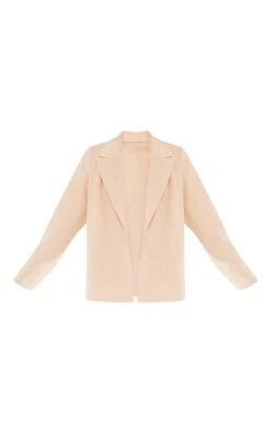 Prettylittlething Beige Wool Look Tailored Blazer Beige -Prettylittlething 03754e624cd998eceba10f05e34a14eb140aca3b cnh0275 5