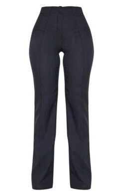 Prettylittlething Black High Waisted Straight Leg Trousers Black -Prettylittlething 065e44b894d34e72b239a348cc625d2b87fe2781 clr6156 3