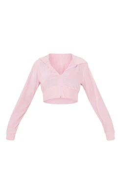 Prettylittlething Baby Pink Velour Cropped Hoodie Baby Pink -Prettylittlething 06c25070b6aad385b3d298956cf974c9ecf6a396 cmw9424 5