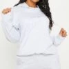 Ash Grey Prettylittlething Oversized Sweat Hoody Ash Grey