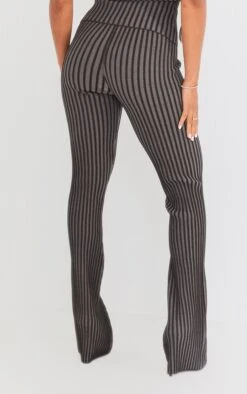 Prettylittlething Black Two Tone Knit Flared Pants Black -Prettylittlething 075326c8d7fd2e9b6f9a16351ab2f5f9976bbaaf cnf0327 3