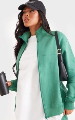 Prettylittlething Dark Teal Seam Detail Zip Track Top Dark Teal -Prettylittlething 0905b446e3e44ffcb656c545665edbb44e8aebcd cna3866 4