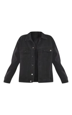 PRETTYLITTLETHING Washed Black Oversized Boyfriend Denim Jacket Washed Black -Prettylittlething 090d60d9388c7de1e0c3c48c670371ab1872dc57 cmh4321 5