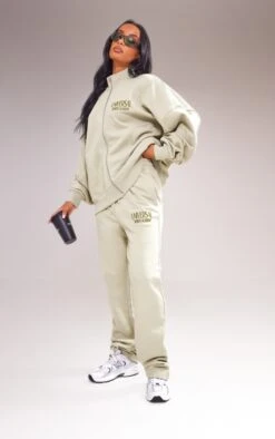 Prettylittlething Sage Green Premium Tonal Print Zip Through Panelled Track Top Sage Green -Prettylittlething 097527c23c679ec061225db406cae92ac59420ad cnf8440 3