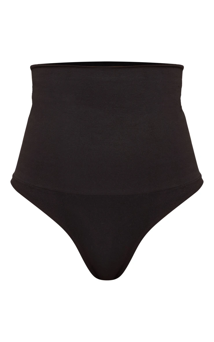 Prettylittlething Black Sculpted Mid Thong Black 5 Prettylittlething Black Sculpted Mid Thong Black - Image 5