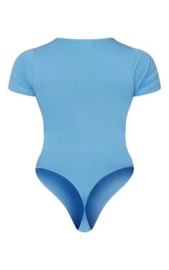 PRETTYLITTLETHING Bright Blue Logo Short Sleeved Bodysuit Bright Blue -Prettylittlething 0c48d97f30728922bf757574f88b335ef56f683e cmw2308 6