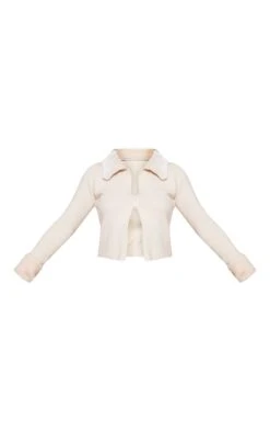 Prettylittlething Cream Faux Fur Zip Up Knit Cardigan Cream -Prettylittlething 0d63ae70988a615234bb4e6e389051367ab4fdbf cmz8127 5