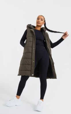 Prettylittlething Khaki Panel Padded Longline Vest Khaki -Prettylittlething 130fca56b5e5390d4666be99692bfb52f47afd70 cmr2231 3