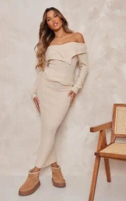 Prettylittlething Oatmeal Luxe Knit Fold Over Top Oatmeal -Prettylittlething 14225fe967c810ace1342c7b1075de7a9a86f612 cne7496 3