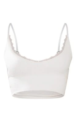 Prettylittlething White Seamless Rib Lace Trim Longline Bra White -Prettylittlething 151b95312caa9233727bfc4003076312b89d7a0c cnb2129 5