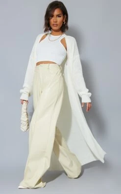 Prettylittlething Cream Maxi Knit Cardigan Cream -Prettylittlething 15a97be24549130dc38ebcf99ac17200d9fdad92 cmu0214 3
