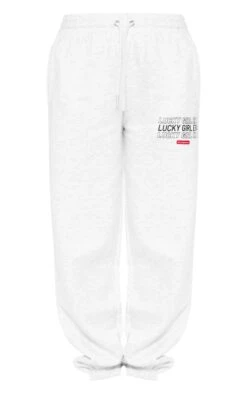 Prettylittlething Ash Grey Oversized Lucky Girl Era Print Cuffed Sweatpants Ash Grey -Prettylittlething 1a9c0c5c01d1b16f3c49775e44bc4a200aa4d91f cng9749 5