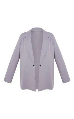 Prettylittlething Grey Oversized Drapey Button Detail Blazer Grey -Prettylittlething 1f66b3ae04d57b7cd9fd540050b26d2806dd90a7 cmz1730 5