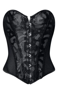 Prettylittlething Black Textured Mesh Ribbon Back Corset Black -Prettylittlething 20c3189f92930ecd0f053f4c0fe447eabbec0588 CMH1620 5