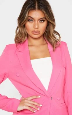 Prettylittlething Bubblegum Pink Double Breasted Woven Blazer Bubblegum Pink -Prettylittlething 21f9e1e667b6d9da39add451a52628fcdfff33e9 cmd8526 6