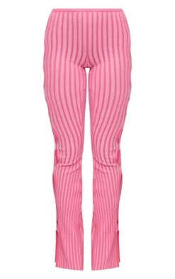 Prettylittlething Pink Two Tone Knit Cut Out Side Leggings Pink -Prettylittlething 296aac5c0ea3a014c907f503b8650a6fa6d459af cnb6401 5
