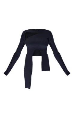 Prettylittlething Black Asymmetric Knitted Top Black -Prettylittlething 2a2ca65d2c03ed47498f6fa232fa3ba4cda64c95 cng0745 6