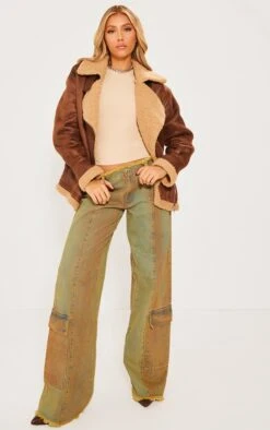 Prettylittlething Brown Borg Lined Oversized Buckle Collar Aviator Jacket Brown 8 Prettylittlething Brown Borg Lined Oversized Buckle Collar Aviator Jacket Brown -Prettylittlething 2b1720d8aea911a32ae3d4b98ef5c5f559a861e6 cnf5109 3