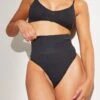 Prettylittlething Black Shapewear High Waisted Control Thong Black