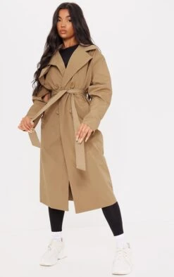 Prettylittlething Camel Panel Front Button Down Midi Trench Camel -Prettylittlething 2f16f9bfa2cd0443a2dac8a6d8744509aac0a5dc cms6062 3