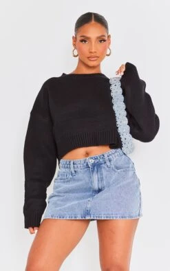 Prettylittlething Black Cropped Freedom Sweatshirt Black -Prettylittlething 301a6fcbc6e4e5d4fcd527c76914aa4d2c00e976 cng3166 3