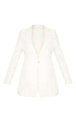 Prettylittlething Cream Double Breasted Woven Blazer Cream -Prettylittlething 309daff88ce9383729b324fb33f1b64f01816b94 cmf0483 3
