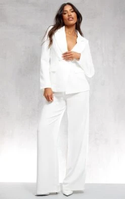 Prettylittlething White Woven Pocket Detail Double Breasted Blazer White -Prettylittlething 3146dfa3f7c69f6e24f989d09876f87b8292d624 cmv8927 3