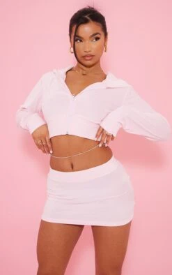 Prettylittlething Baby Pink Velour Micro Mini Skirt Baby Pink -Prettylittlething 31cb519a3e9e492887620fb15ef08b0167ea7aab cmw9423 4