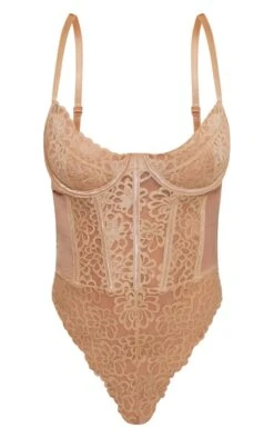 Prettylittlething Tan Floral Scalloped Edge Lace Cut Out Bodysuit Tan -Prettylittlething 33f29a028c176b27974e748ff493a34883ce22b6 cng2025 5