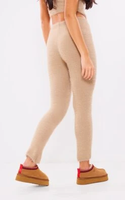 Prettylittlething Beige Eyelash Knit Flared Hem Leggings Beige -Prettylittlething 344dcd580e782d2f50d7be691cf961392f47bfb4 cng7512 3