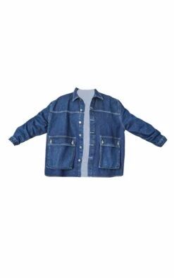 Prettylittlething Dark Blue Wash Oversized Button Up Pocket Detail Denim Shacket Dark Blue Wash 9 Prettylittlething Dark Blue Wash Oversized Button Up Pocket Detail Denim Shacket Dark Blue Wash -Prettylittlething 350170a94f86731e7e007284ba85e64abff3bc2f cmz5655 5