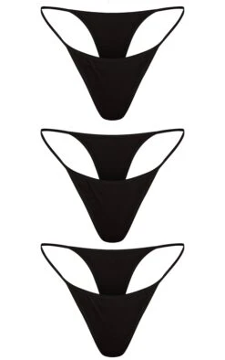 Prettylittlething Black Soft Touch Cotton Thong 3 Pack Black -Prettylittlething 36ba2f2f5521284e6723fce9d55167f080724216 CNG8665 5