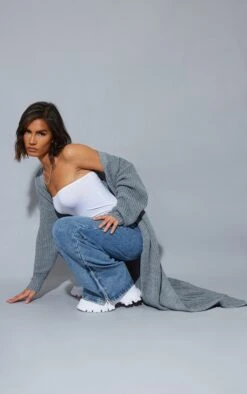 Prettylittlething Light Grey Maxi Knit Cardigan Light Grey -Prettylittlething 37469372842e873576c5113a9e959e4f83f61dff cmu0216 3