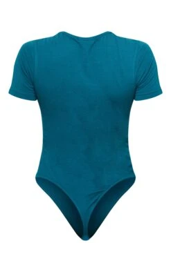 PRETTYLITTLETHING Teal Logo Short Sleeved Bodysuit Teal -Prettylittlething 3d1cc0c621b54a86642406b65ce50f7966b858b9 CMT8534 6
