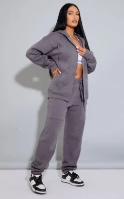 Prettylittlething Charcoal Oversized Pocket Front Zip Through Hoodie Charcoal -Prettylittlething 4026e9ebfda3ddf6f339b4102bfde26aa82b8f90 cnb2288 3