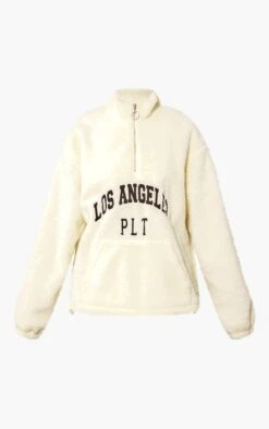 PRETTYLITTLETHING Cream Graphic Front Teddy Jacket Cream -Prettylittlething 4069d32030d4d6b428ffc031e900df73e2d6adf9 cmy1138 5