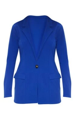 Prettylittlething Blue Fitted Button Detail Crepe Blazer Blue -Prettylittlething 418c763a30f3952ae92a1fab250350d7ce232fe1 cmc8423 3