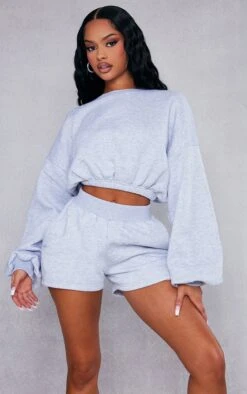 Prettylittlething Ash Grey Oversized Thick Waistband Runner Short Ash Grey -Prettylittlething 4439fc2bf19d1239120927626b7e6a954f6deb34 cnc8504 4