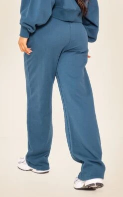 Prettylittlething Petrol Premium Panelled Straight Leg Sweatpants Petrol -Prettylittlething 45aba3906feefd42829b7a0628204b75c5a376a6 cng5238 3