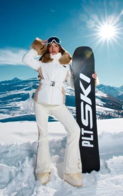 PRETTYLITTLETHING SKI Cream Faux Fur Trim Belted Puffer Coat Cream -Prettylittlething 473142047295e678e37081fd1d8b61621eb1eaf7 cnf1555 3