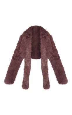 Prettylittlething Chocolate Faux Fur Belted Hem Cropped Coat Chocolate -Prettylittlething 4a5f665daf4936100caf3e3fd16cdda87e843af8 cnf7820 5