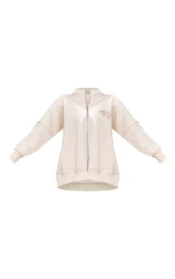 Prettylittlething Ecru Premium Tonal Print Zip Through Panelled Track Top Ecru -Prettylittlething 4c0f4307acad617b4bc1d6c9635cd09835ab546e cnf8442 5