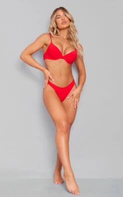 Prettylittlething Red Soft Touch Cotton T-shirt Cup Size Bra Red -Prettylittlething 4d09c593a5dc605197f49786d8bcb93300d4dca0 cng3758 3