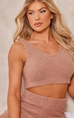 Prettylittlething Brown Teddy Knit Bralet Brown -Prettylittlething 4d7f040703bb9be67a142b4959c87230ec56fda0 cne7538 4